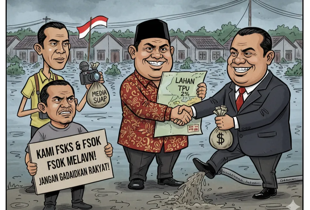 Miris! Isu Banjir Warga Diduga Jadi Alat Bargaining Oknum Media dan Kades untuk “Bancakan” Proyek TPU Perumahan