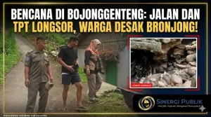 Tebing Sungai Longsor Gerus Jalan di Kampung Cibuluh, Tim Gabungan Bojonggenteng Bersiap Evakuasi