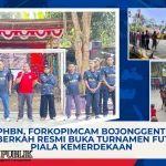 Sambut PHBN, Forkopimcam Bojonggenteng dan Pemdes Berkah Resmi Buka Turnamen Futsal U-13 Piala Kemerdekaan