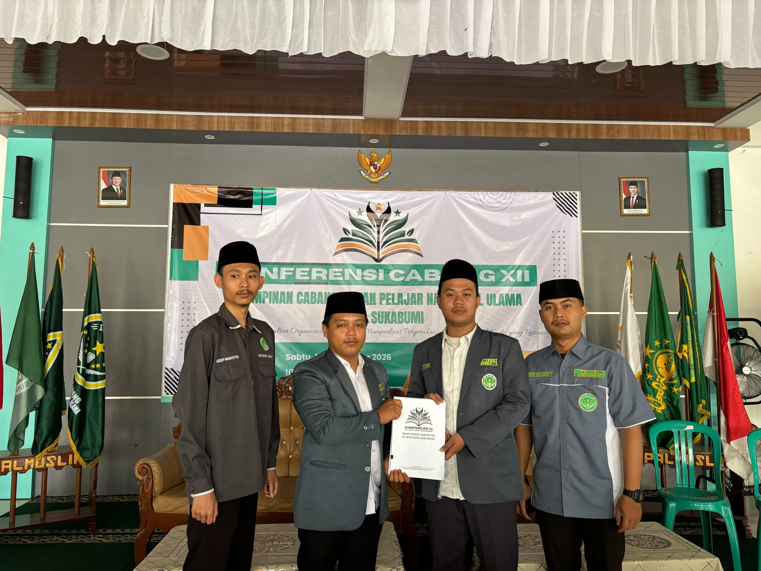 Abdan Syaquro Nahkodai PC IPNU Kota Sukabumi Hasil Konfercab XII di Ponpes Al-Almuslim