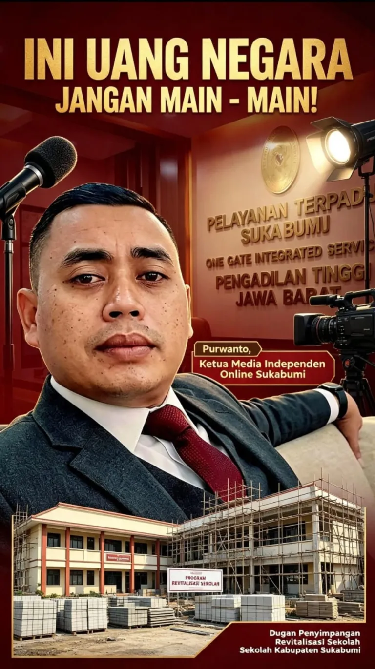 “Ini Uang Negara, Jangan Main-Main!” — MIO Sukabumi Raya Desak APH Usut Dugaan Penyimpangan Revitalisasi Sekolah di 7 Lokasi